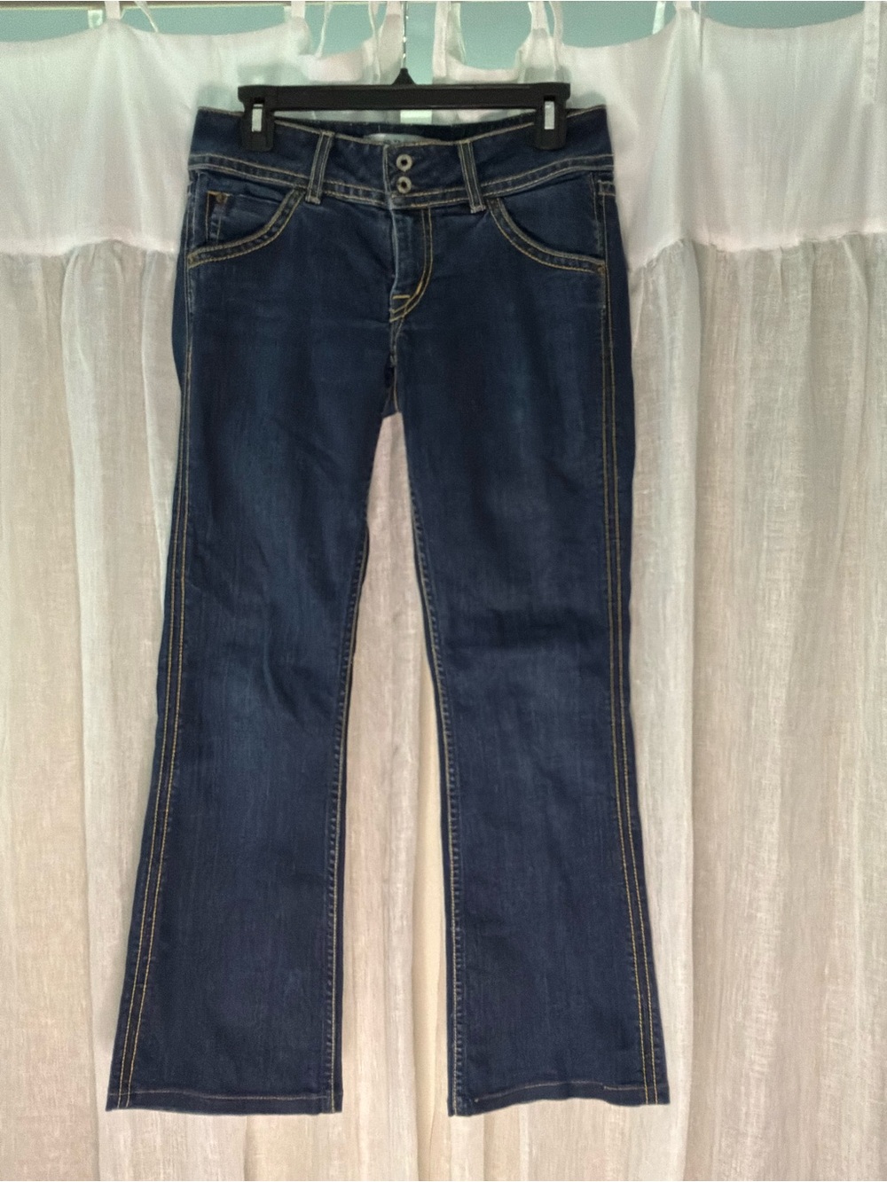 Hudson Jeans Women's Dark Blue Bootcut with Contrast Stitching
